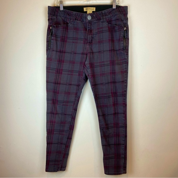 Democracy Pants - Democracy “Ab” Technology Purple Plaid Women’s Size 14 Pants